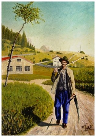 ANTONINO (Nino) VILLANTI Palermo 1921 – Pisa 2009 Senza titolo 1961 Olio su...