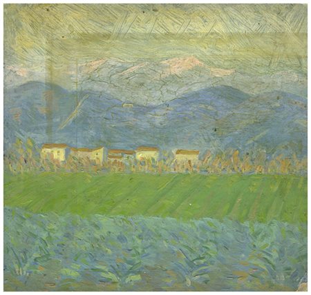 ALESSANDRO VOLPI Pisa1909 – Pisa 1978 Senza titolo Olio su cartone 20 x 21,5....