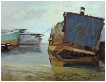 FRANCO BIONDI Livorno 1932 – Livorno 1987 Senza titolo Olio su tela 35 x 44....