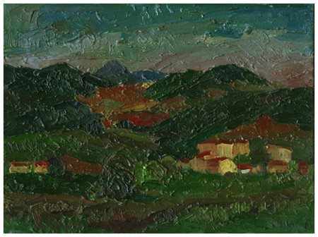 GIULIO CHIMENTI Altopascio 1919 – Cecina 1995 Senza titolo Olio su tavola 18...