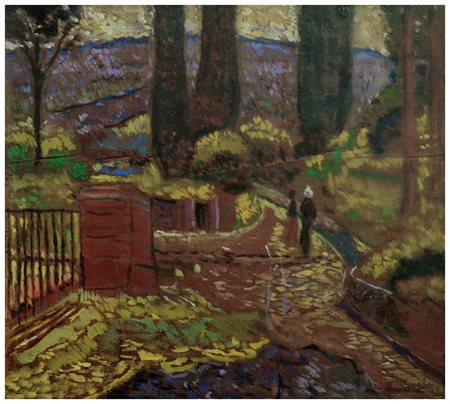 ANDREA CONTI Livorno Senza titolo Olio su tavola 23 x 25,5. Firma in b. a d.;...