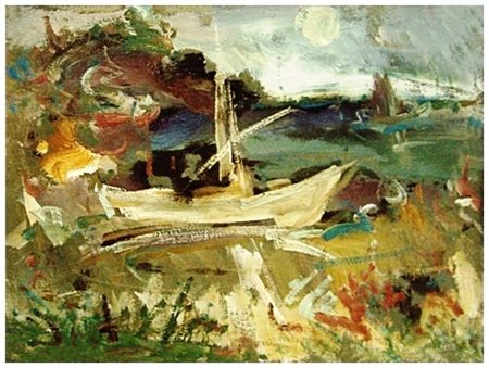 ALVARO DANTI Livorno 1911 – Livorno 1985 Senza titolo Olio su tavola 30 x 40....