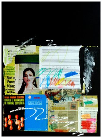 GIUSEPPE CHIARI Firenze 1926 – Firenze 2007 Senza titolo Tec. mista e collage...