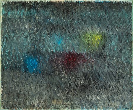 Sergio Dangelo 1932 Palude - 1955 tecnica Olio su tela Dimensioni cm. 50 x 60...