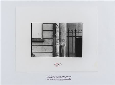 Ugo La Pietra 1938 I tubi di scarico delle acque piovane delle case di...