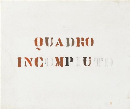 Aldo Spinelli 1948 Quadro incompiuto - 1971 tecnica Tecnica mista su tela...