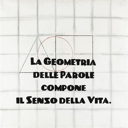 Ugo Carrega 1935 - 2014 Esprit de geometrie - 1987 tecnica Tecnica mista su...