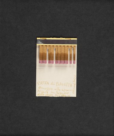 Raimond Hains 1926 - 2005 Saffa di bagutta tecnica Inchiostro su scatola di...