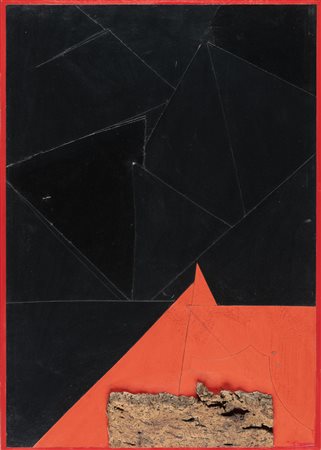 Roberto Crippa 1921 - 1972 Senza titolo - 1960 tecnica Collage e sughero su...