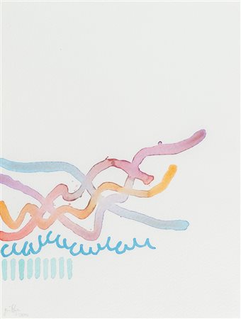 Giorgio Griffa 1936 Senza titolo - 2010 tecnica Acquerello su carta...