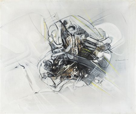 Edoardo Franceschini 1928 - 2006 Senza titolo - 1961 tecnica Tecnica mista su...