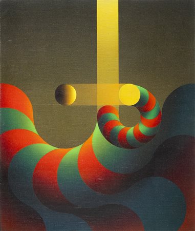 Julio Le Parc 1928 Modulation 641 - 1983 tecnica Acrilico su tela Dimensioni...