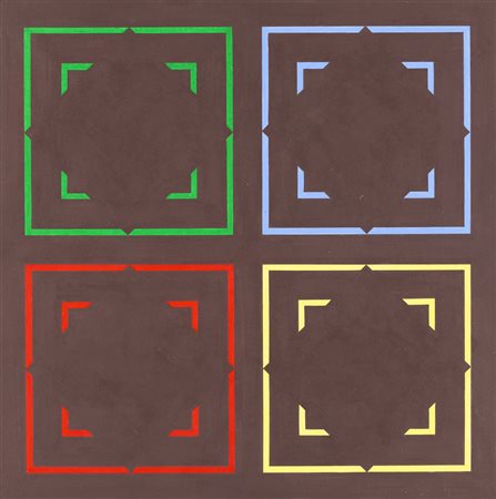 Mario Ballocco 1913 - 2008 Effetti di assimilazione cromatica di figure...