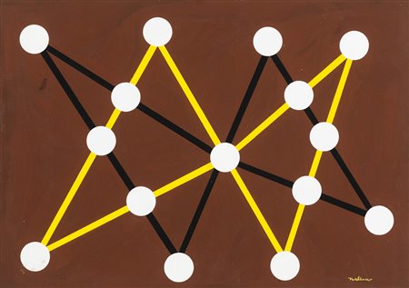 Mario Ballocco 1913 - 2008 Senza titolo tecnica Tempera su cartoncino...