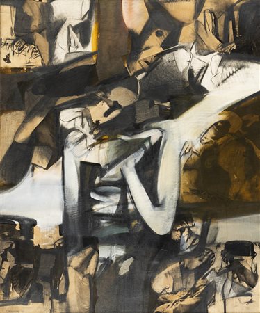 Bepi Romagnoni 1930 - 1964 Racconto - 1961 tecnica Tecnica mista e collage su...