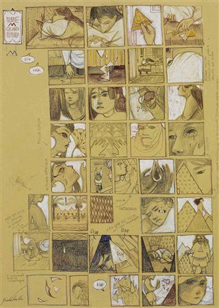 GIADA TONELLO (1994) Le terre dei giganti invisibili, storyboard 2018 Tecnica...