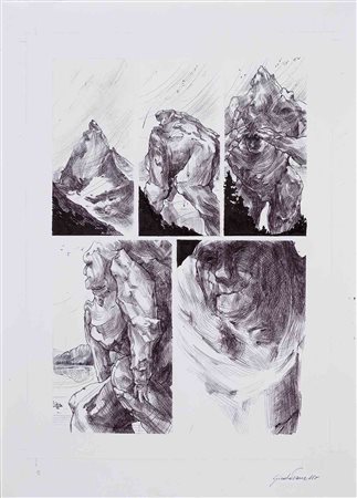 GIADA TONELLO (1994) Le terre dei giganti invisibili, tavola 10 2018 Matita e...