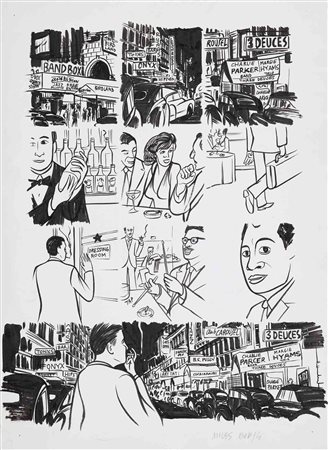 LUCIO RUVIDOTTI (1986) Miles 2018 China su carta Fabriano 33 x 24 cm...