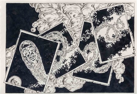 DAVID BACTER Children Capitolo 6, pagg. 17 e 18 2016 China su carta 29,5 x 42 cm