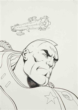 ONOFRIO CATACCHIO (1964) Stella Rossa 2015 China su carta 42 x 29,5 cm Firma...