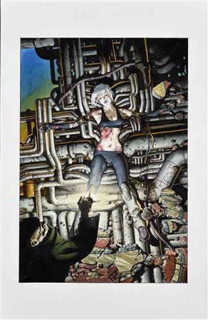 PATRIZIO EVANGELISTI (1969) Termite Bianca caduta nei tubi 2019 Tecnica mista...