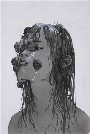 LRNZ (1978) Snails Tecnica mista su carta 45,5 x 30,5 cm