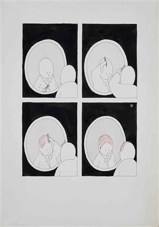 MARCELLO JORI (1951) Minus 1981 China su carta Fabriano 48 x 34 cm...