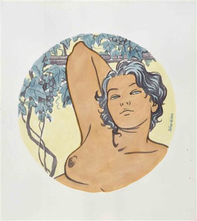 VITTORIO GIARDINO (1946) Alessandra 2000 Tecnica mista, matita e acquarello...