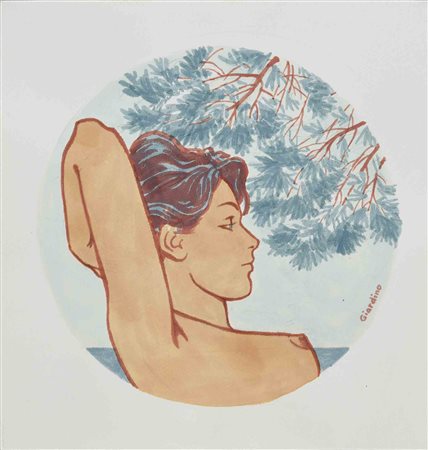 VITTORIO GIARDINO (1946) Miriam 2000 Tecnica mista, matita e acquarello su...