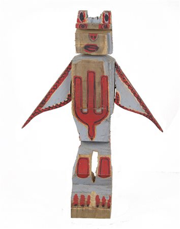 FILIPPO BIAGIOLI Pistoia 1975 "Ancestor figure" scultura in legno es. unico...