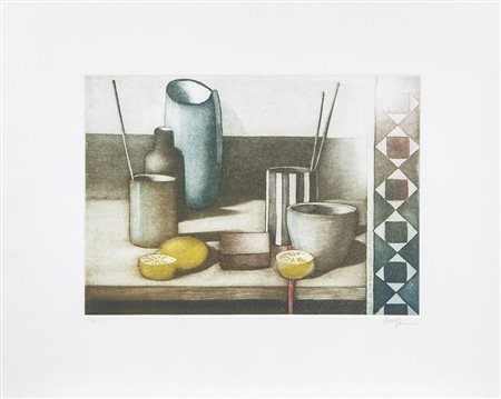 Marcello Scuffi Tizzana 1948 Incisione acquaforte su carta esemplare n. 21/30...