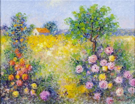 Antonio Pasciuti Lacedonia 1937 "Campagna pugliese" olio su tela di lino cm...