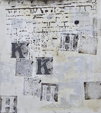 Pino Pascali Bari 1935 – Roma 1968 "Lettere" tecnica mista su cartone anno...