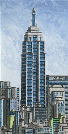 Tonino Caputo Lecce 1933 "Empire State Building" serigrafia su carta...