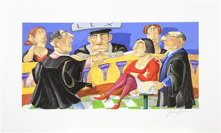 Pino Procopio Guardavalle 1954 "Presunta colpevole" serigrafia su carta...