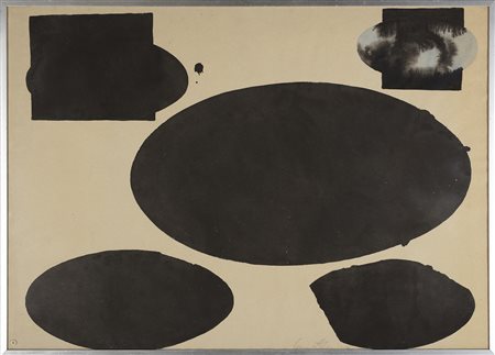 COHEN BERNARD (n. 1933) Senza titolo. 1972. Tecnica mista su carta. Cm 79,00...