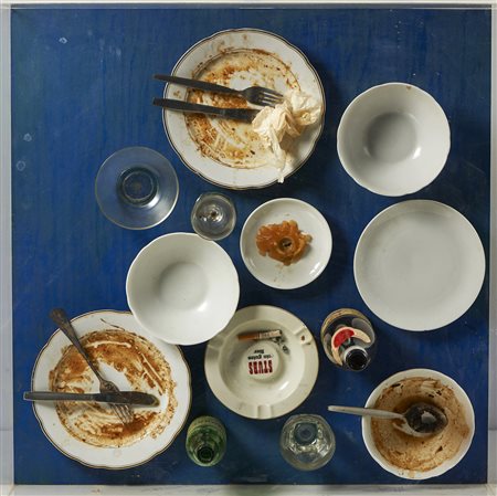 SPOERRI DANIEL (n. 1930) Aktion Restaurant Spoerri. Tableau Piege. (19 Mars)....