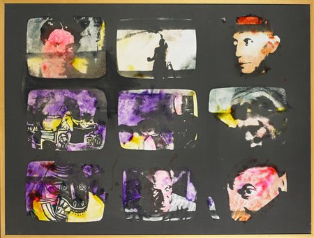 SCHIFANO MARIO (1934 - 1998) Senza titolo. Smalti su tela emulsionata. Cm...