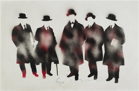 SCHIFANO MARIO (1934 - 1998) Senza titolo. . Smalto e spry su tela. Cm 126,00...