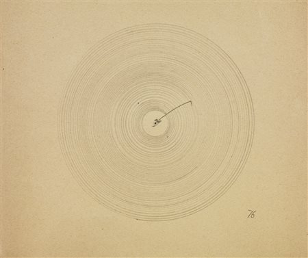 MAURI FABIO (1926 - 2009) Dramophone. 1976. Carboncino su carta. Cm 20,20 x...