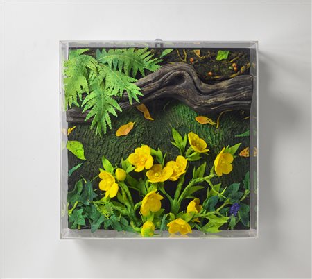 GILARDI PIERO (n. 1942) Fiori nel bosco. Poliuretano. Cm 50,00 x 50,00. Al...