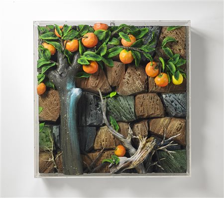 GILARDI PIERO (n. 1942) Arancio ligure. Poliuretano. Cm 70,00 x 70,00. Al...