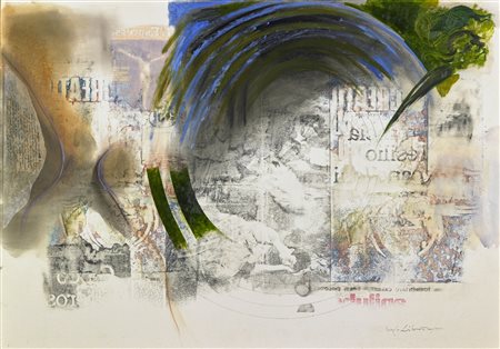 LIBERATI ANGELO (n. 1946) Senza titolo. Tecnica mista su cartone. Cm 100,00 x...