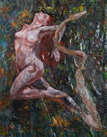 AIRIN COL Costellazione del Serpente, 2019 acrilico, stucco e carta su tela...