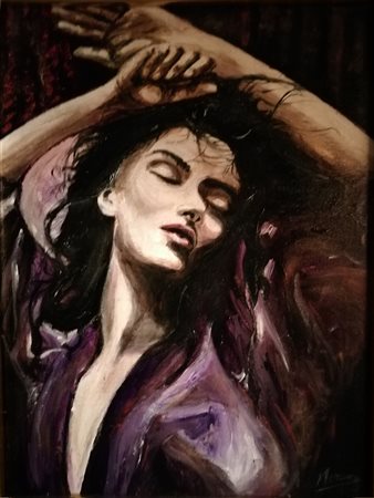 MORENA LANARI Languore, (Abbandono), 2018 olio su tela cm 45x55