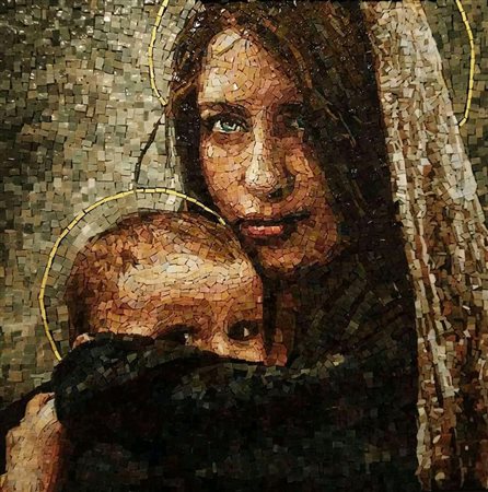 SIMONA PROTO L’amore negli occhi ispirato un’opera di Krystin Brow mosaico...