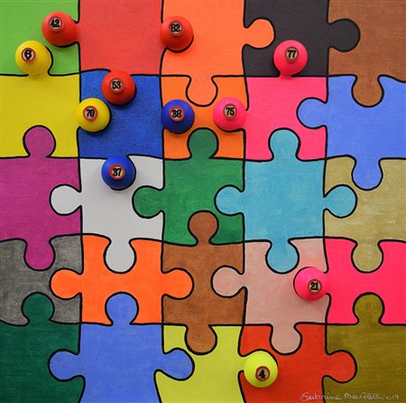 SABRINA BERTOLELLI “TRAPPED” (Incastrati), 2019 Tecnica mista su tela...