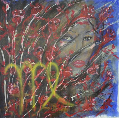 FLAVIA MANTOVAN Vergine, serie segni zodiacali Tecnica mista su tela cm 90x90
