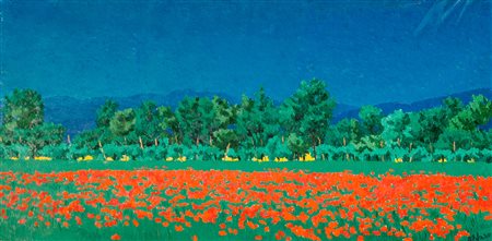 ALVARO CATTANEO (1938)Senza TitoloOlio su telacm 30x60Firma al fronte