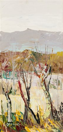 ALDO OPPICI (1908-1985)Senza TitoloOlio su telacm 60x30Firma al retroTimbro...